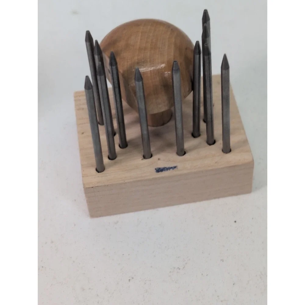 GFC Made in France Jeweler Beading Tool Set Stone Setting Handle Case